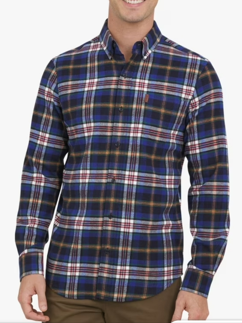 Chaps men’s shirt checked red green blue yellow M